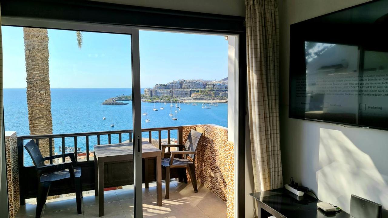 شقة Deluxe Seaview-Sunsets !Transfe-R Inc! Pool,2Aircond,2Tv65",600Mb Dishwasher,,2 Beaches,Anfi-View باتالاباكا المظهر الخارجي الصورة
